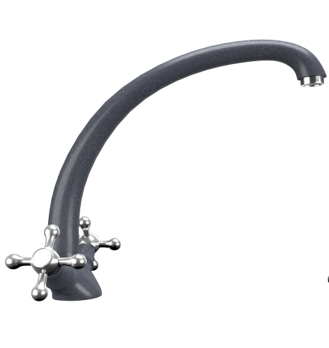 Смеситель для кухни Ulgran Classic U-013-343 на раковину антрацит без термостата