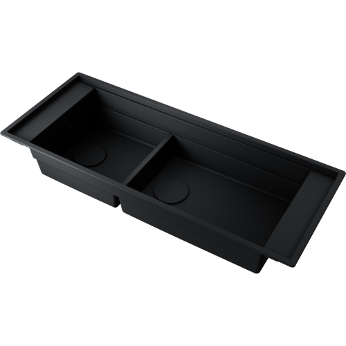 Кухонная мойка Omoikiri Sintesi Pro 114-2-U/I 4997451 110х20 цвет черный поверхность матовая