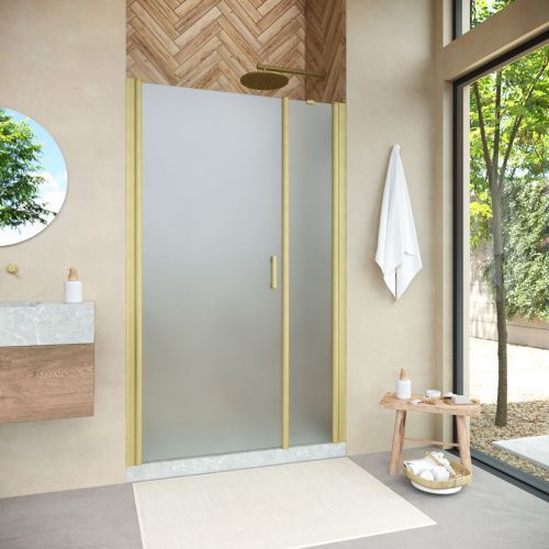 Душевая дверь Vegas-Glass EP-F-2 NOVO EP-F-2 NOVO 135 03 10 L 135х189 стекло матовое профиль золото матовое