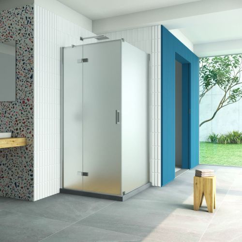 Душевой уголок Vegas-Glass AFP-Fis Retta AFP-Fis Retta 80 08 10 L 80х80 стекло матовое профиль хром без поддона