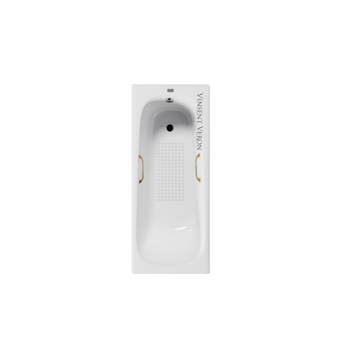 Ванна чугунная Vinsent Veron Concept VCO1407042H/VH0012GD-AS 140х70 пристенная прямоугольная с ножками с ручками Ванна чугунная Vinsent Veron Concept VCO1407042H/VH0012GD-AS 140х70 пристенная прямоугольная с ножками с ручками