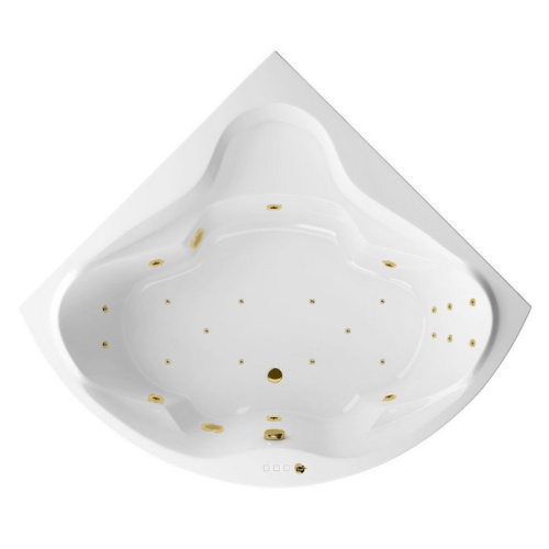 Ванна акриловая гидромассажная Excellent KONSUL WAEX.KON15.ULTRA.BR 150х150 угловая четверть круга с каркасом