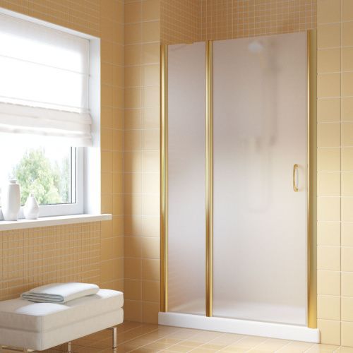 Душевая дверь Vegas-Glass EP-F-1 LUX EP-F-1 LUX 100 09 10 L 100х200 стекло матовое профиль золото