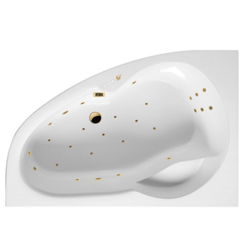 Ванна акриловая гидромассажная Excellent NEWA WAEX.NEL16.ULTRA.GL 160х95 пристенная асимметричная с каркасом