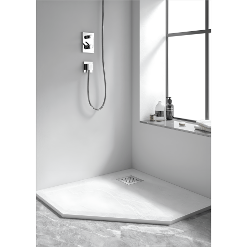Душевой поддон RGW Stone Tray 14155099-01-11 90x90  искусственный камень белый