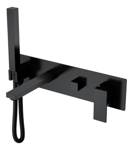 Смеситель Boheme Qubic 474-2-B встраиваемый черный