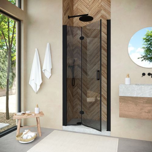 Душевая дверь Vegas-Glass GPS NOVO GPS NOVO 95 02М 07 L 95х190 стекло тонированное профиль черный