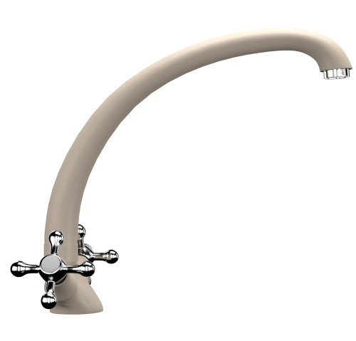 Смеситель для кухни Ulgran Classic U-013-328 на раковину бежевый без термостата