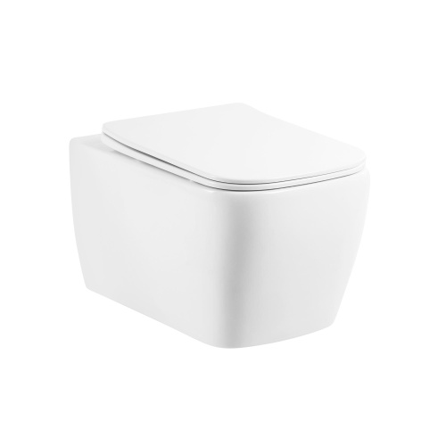 Унитаз подвесной BelBagno VENETO BB132CHR/BB132SC белый с сиденьем микролифт безободковый каскадный смыв