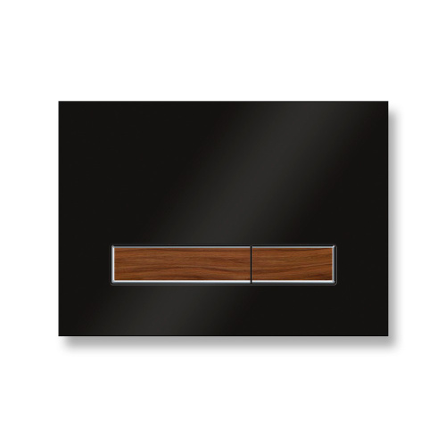 Клавиша смыва механическая Lavinia Boho RelFix 38050702 цвет черный глянцевый/темное дерево