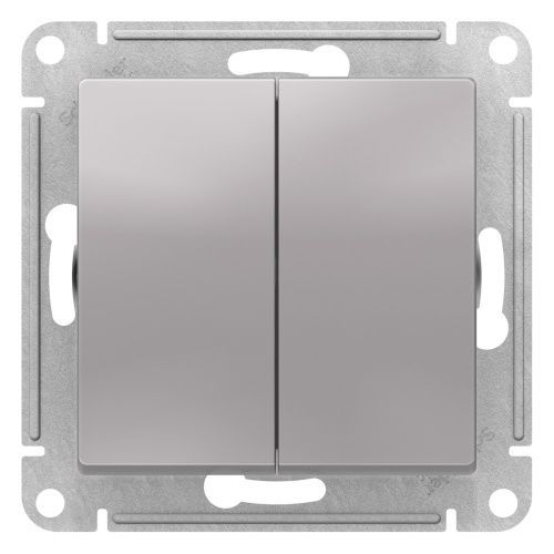 Переключатель 2-клавишный перекрестный 2 x сх. 7 10АХ Systeme Electric AtlasDesign (АтласДесигн) ATN000373