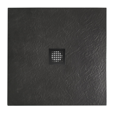 Душевой поддон BelBagno UNO TRAY-MR-UNO-A-90-35-NERO-NO 90х90 искусственный мрамор черный матовый