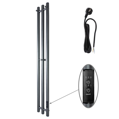 Полотенцесушитель Маргроид Inaro3v Inaro3v-12012-1049-7024R 15х120 электрический графитовый серый