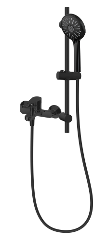 Смеситель для ванны Arrow AG3628MB-TZ настенный черный с душевым гарнитуром