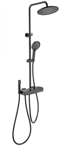 Душевая стойка Wonzon & Woghand Muse WW-B3580-MB настенная цвет черный
