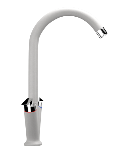 Смеситель для кухни Ulgran Classic U-011-341 на раковину белый без термостата
