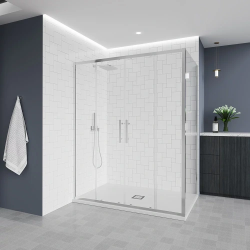 Душевой уголок Veconi Evo E4-SP-CH-12090-01-C9 120х90 стекло прозрачное профиль хром без поддона