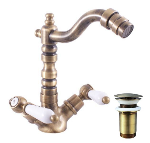 Смеситель RavSlezak MORAVA RETRO MK521.5/9SM на биде бронза Смеситель RavSlezak MORAVA RETRO MK521.5/9SM на биде бронза