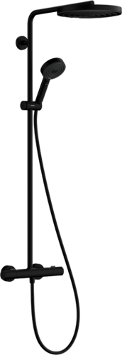Душевая стойка Hansgrohe Pulsify S Puro 260 24236670 настенная цвет черный с термостатом