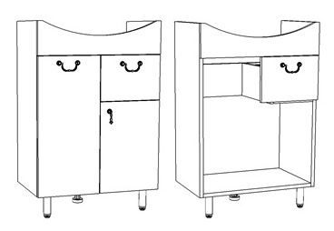 Тумба под раковину Corozo Элегия ретро SD-00000010 54х34х85 цвет белый - фото 4