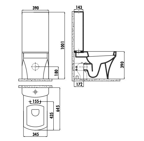 Чаша унитаза напольная Creavit Sorti SR310-00CB00E-0000 цвет белый без бачка с сиденьем микролифт душевой смыв - фото 2