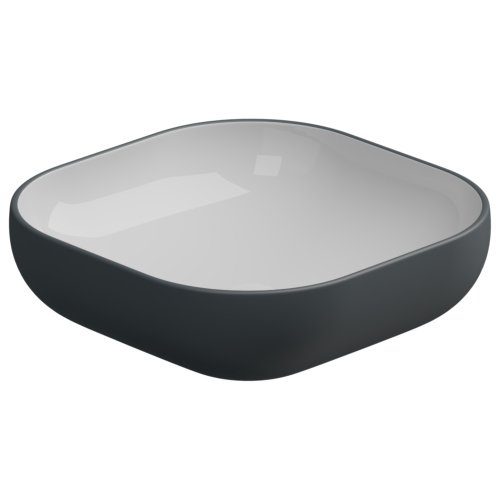 Раковина GSG Ceramic Design Easy 45см EALAVQU45BI000/028 накладная цвет белый/черный