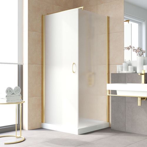 Душевой уголок Vegas-Glass EP-Fis LUX EP-Fis LUX 80*110 09 10 L 110х80 стекло матовое профиль золото без поддона