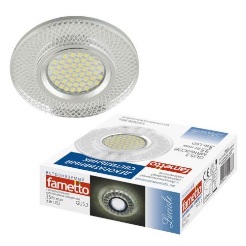 Светильник встраиваемый Fametto Luciole 154 (Луциоле 154) DLS-L154 GU5.3 GLASSY/CLEAR 3D