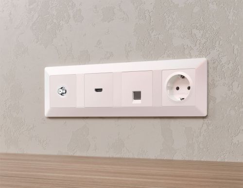 Комплект механизма TV розетки SAT 5-2400MHz 3.5dB Ambrella Volt MA MA213050