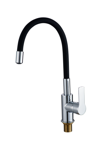 Смеситель для кухни Rush Siple SI7335-60Black на мойку хром