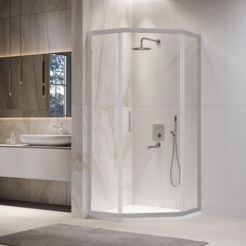 Душевой уголок RGW Passage 38088600-111 100х100 стекло прозрачное профиль сатин без поддона