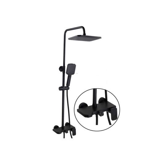 Душевая стойка Fashun A52424-7 настенная цвет черный