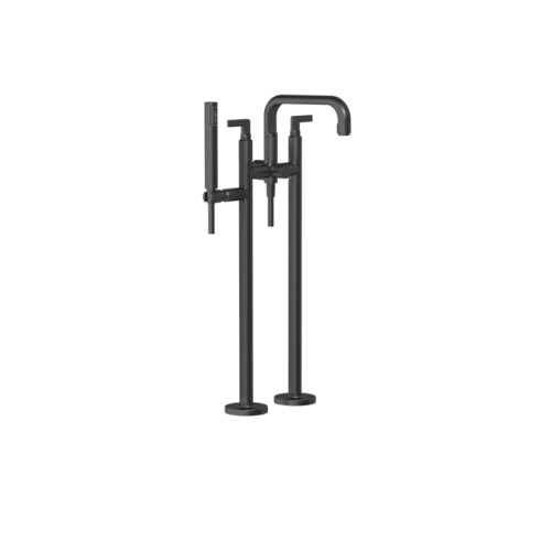 Смеситель для ванны Gessi Inciso 58029#299 напольный черный (внешняя часть)