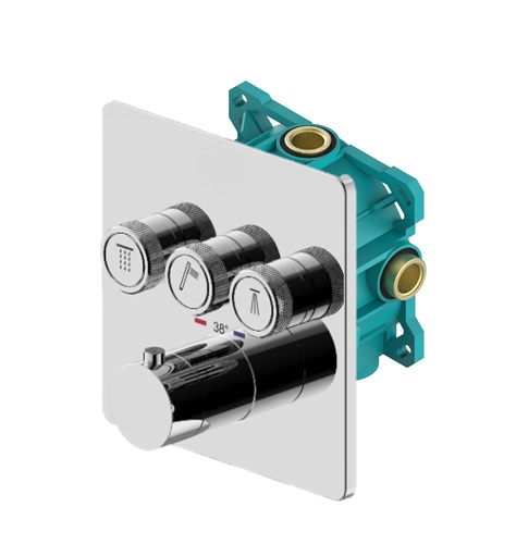 Смеситель для душа Plumberia Selection Psbox KITPSB2903CR встраиваемый хром