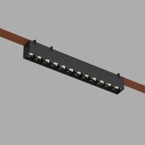Трековый однофазный светильник Denkirs Belty grill (Белты грилл) DK5670-BK