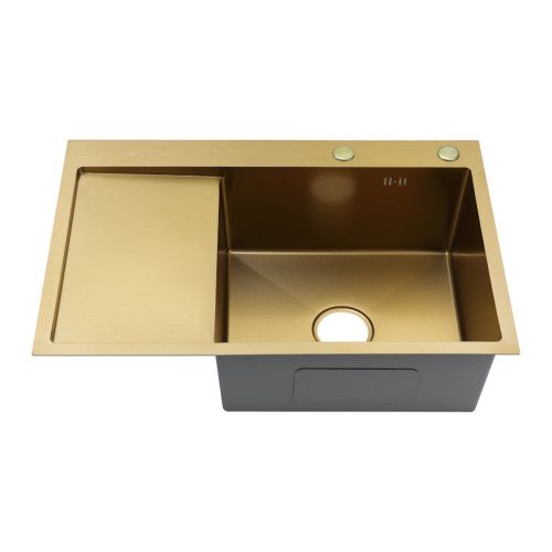 Кухонная мойка Fmark FSC6550C-R 65х50 цвет золото поверхность матовая