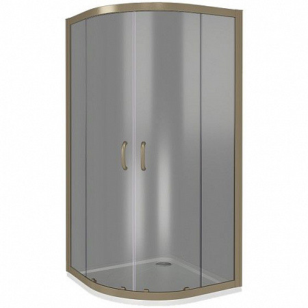 Душевой уголок Good Door JAZZE ДЖ00037 100х100 стекло тонированное профиль бронза без поддона