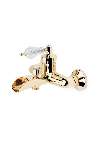 Смеситель Boheme Vogue Crystal 213-CRST настенный золото