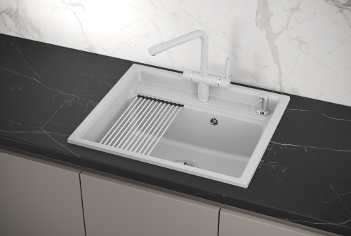 Кухонная мойка Granula Kitchen Space 6003, АРКТИК 60x51 цвет арктик