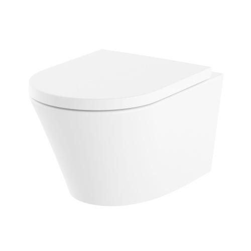 Унитаз подвесной Lavinia Boho Biore 3304003R белый глянцевый с сиденьем микролифт безободковый каскадный смыв