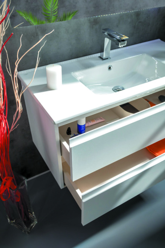 Тумба под раковину Armadi Art Capolda 849-100-W 97х45х48 подвесная цвет белый