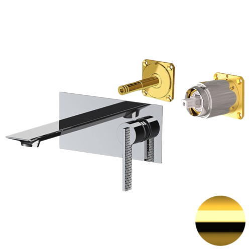 Смеситель для раковины Daniel Club ANC632LKBDO встраиваемый в стену золото