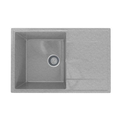 Кухонная мойка Practik PR-735 PR-M-735-003 74х48 цвет серый поверхность глянцевая