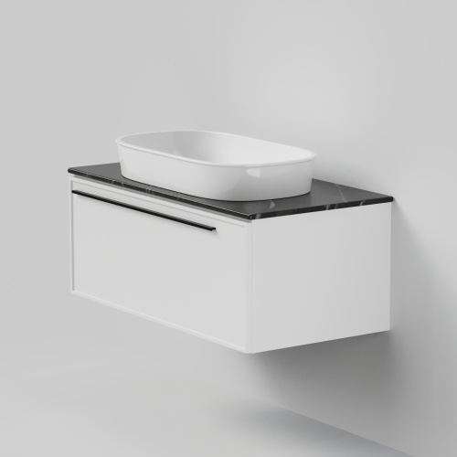 Тумба со столешницей La Fenice ELBA NFNC-01-ELB-B-90-3-GB 90х62х49 подвесная цвет белый