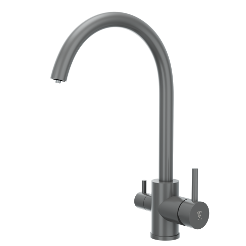 Смеситель для кухни Rush SUS9035-37Grey на мойку графит