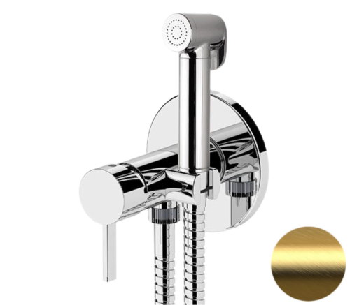 Гигиенический душ со смесителем Remer MC65WBG золото брашированное