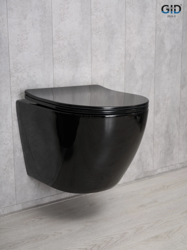 Унитаз подвесной Gid Convexo Tr2198-18 (62204Y) черный глянцевый
