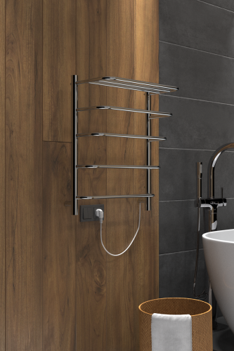 Полотенцесушитель Indigo Hit LHE60-50R 53х60 электрический хром