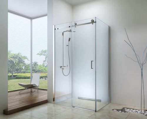 Душевой уголок Berges GELIOS 061001 120х80 стекло прозрачное профиль хром без поддона