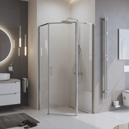 Душевой уголок BelBagno UNO-195 UNO-195-P-1-80-C-Cr 80х80 стекло прозрачное 5 мм